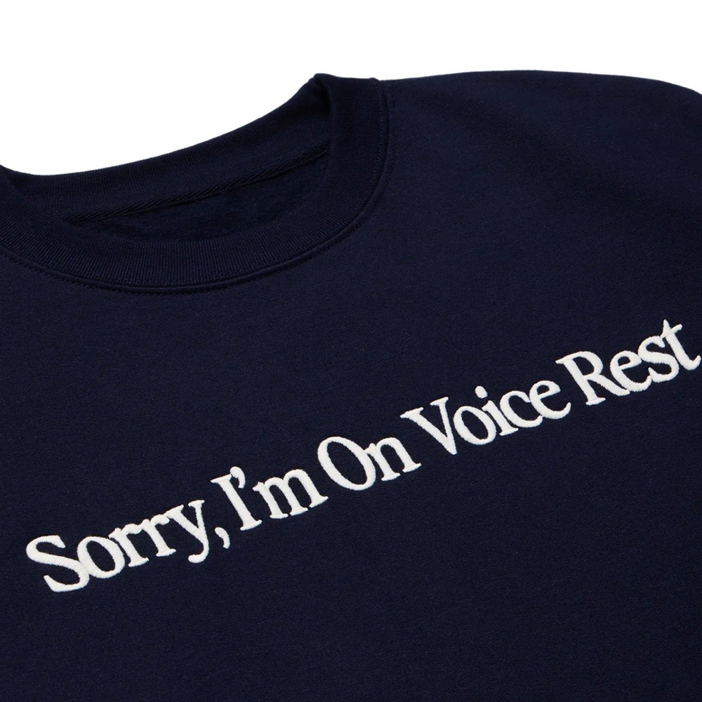 Giggly Squad VOICE REST CREWNECK Sweater - Navy Size Small